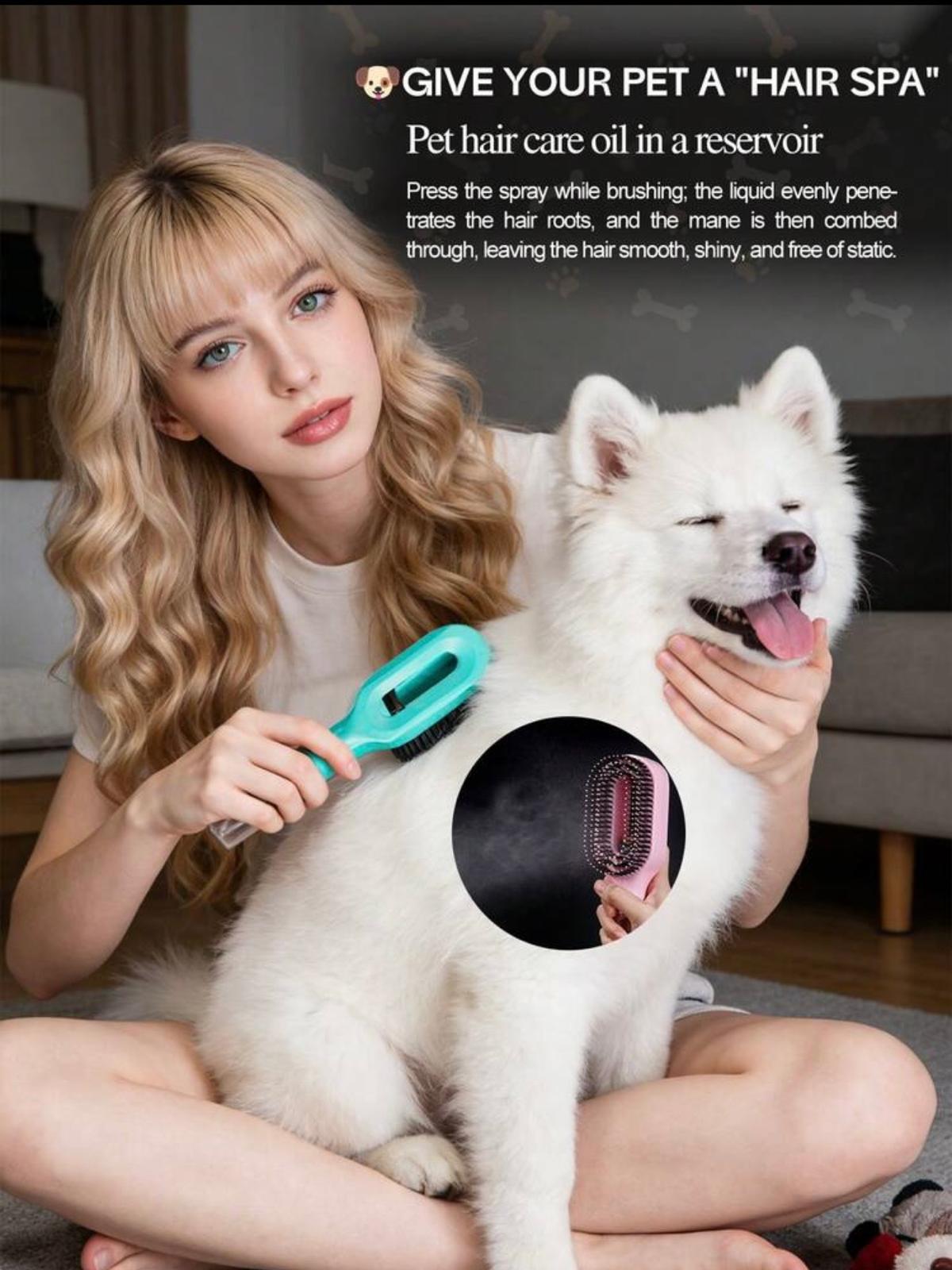 2-in-1 Spray Hairbrush – Detangling Brush with Built-In Water Mist for Easy Styling (All Hair Types)