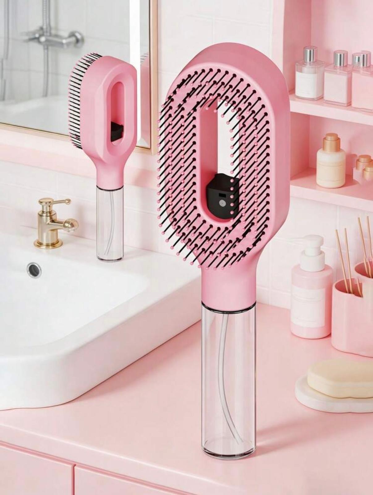 2-in-1 Spray Hairbrush – Detangling Brush with Built-In Water Mist for Easy Styling (All Hair Types)