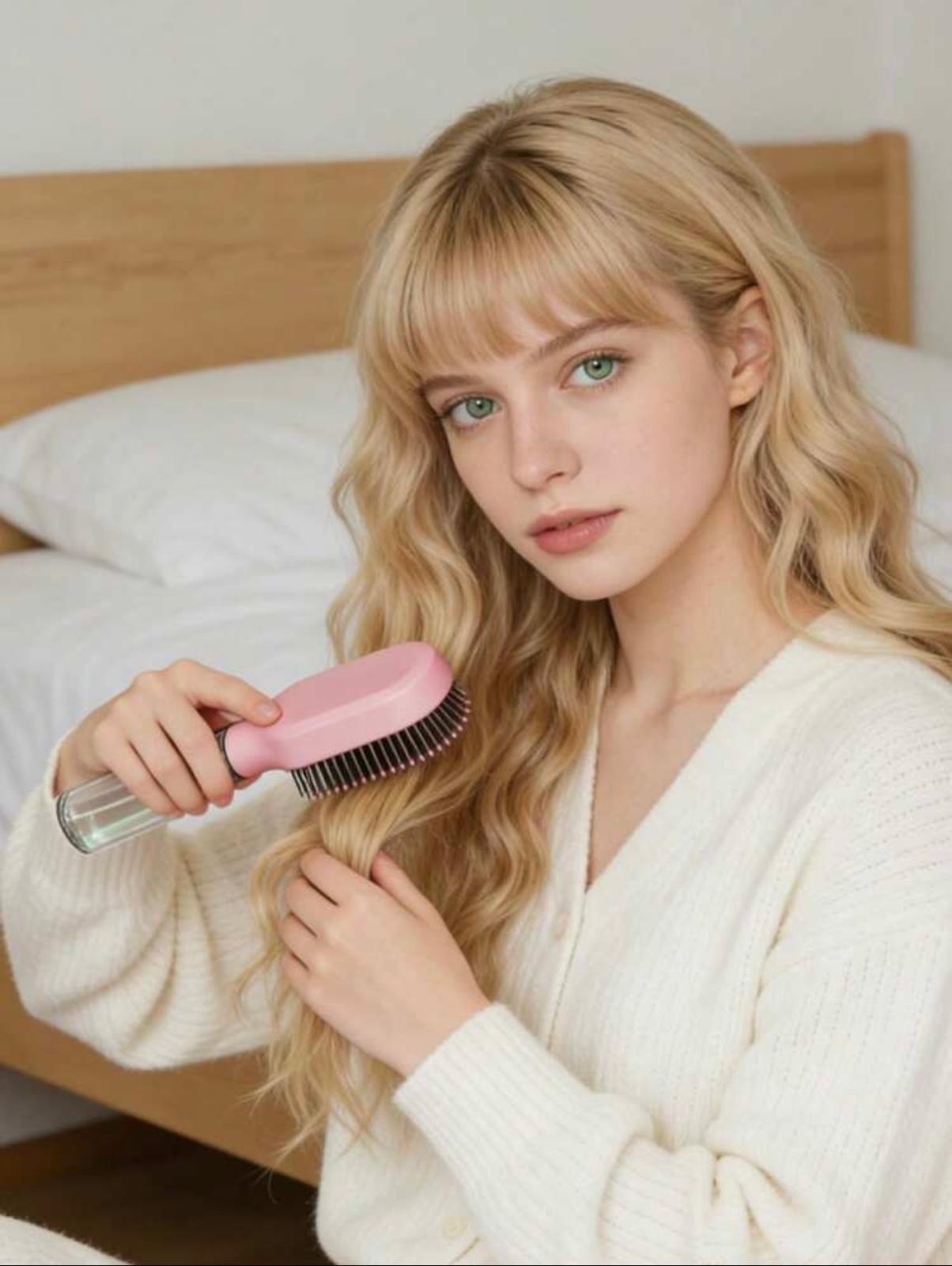 2-in-1 Spray Hairbrush – Detangling Brush with Built-In Water Mist for Easy Styling (All Hair Types)