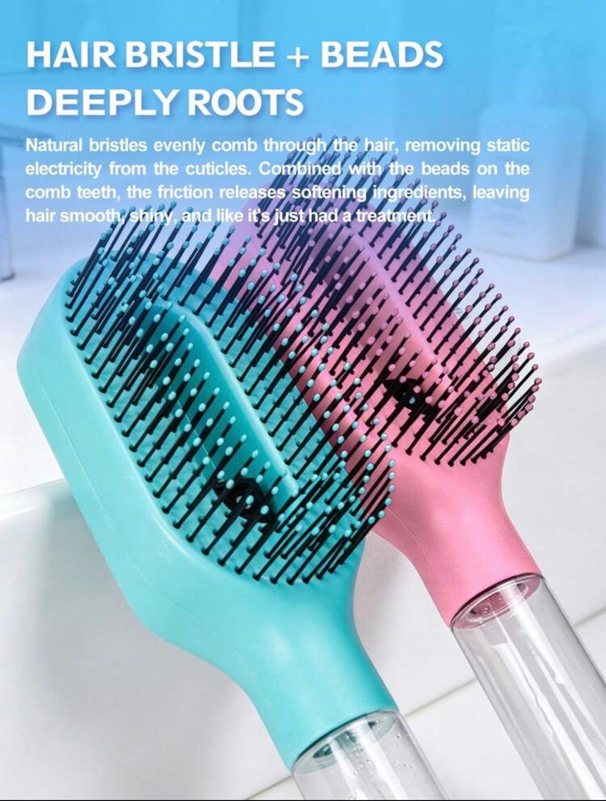 2-in-1 Spray Hairbrush – Detangling Brush with Built-In Water Mist for Easy Styling (All Hair Types)