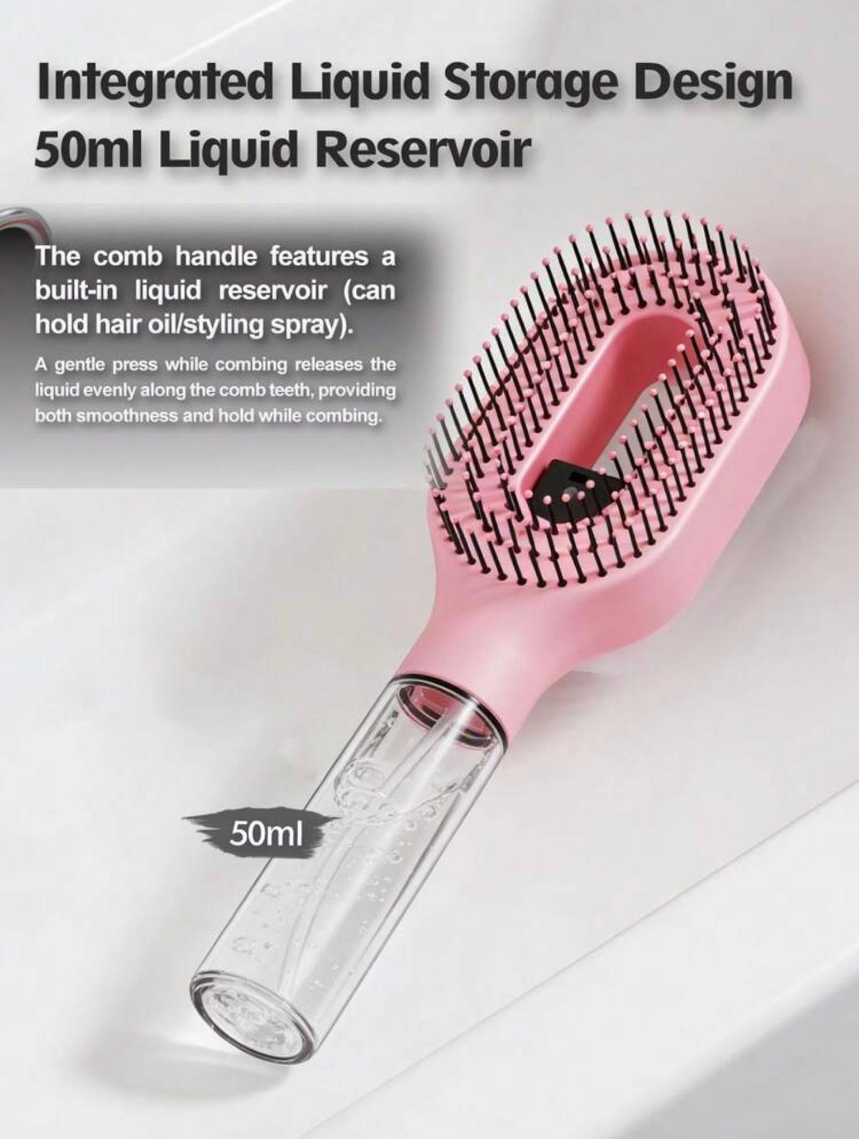 2-in-1 Spray Hairbrush – Detangling Brush with Built-In Water Mist for Easy Styling (All Hair Types)